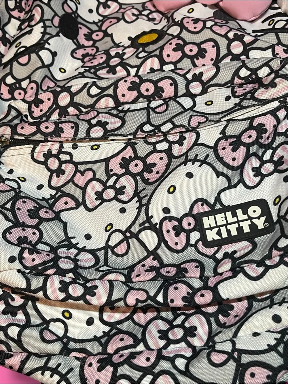 RARE Loungefly x Sanrio Hello Kitty All Over Print Backpack w/ 3D Pink Bow